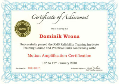 Motion Amplification Certification